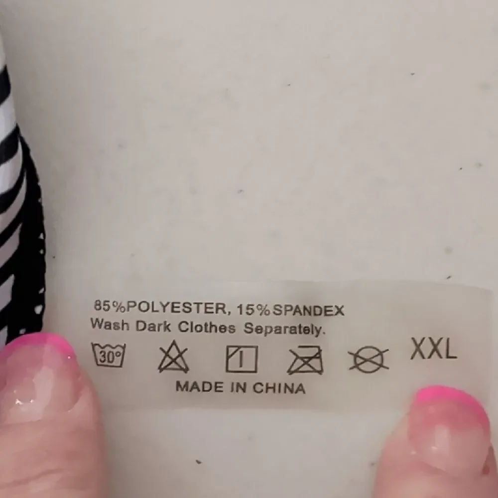Striped Black and White Bikini Bottoms